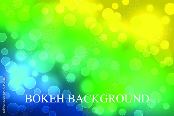 Fototapeta Multicolored shimmering bokeh background. Defocused blurry light. Abstract vector background.
