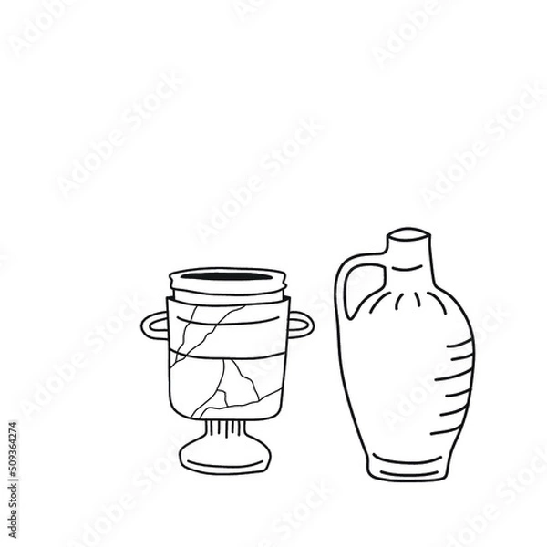 Obraz Clay or Stone Wine Jugs or Pots