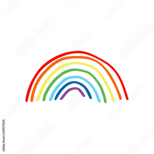 Obraz Vector Hand drawn bright rainbow