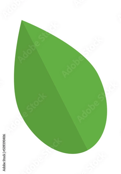 Fototapeta Simple cartoon leaf. Vector illustration