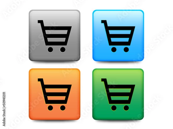 Obraz Shopping buttons set