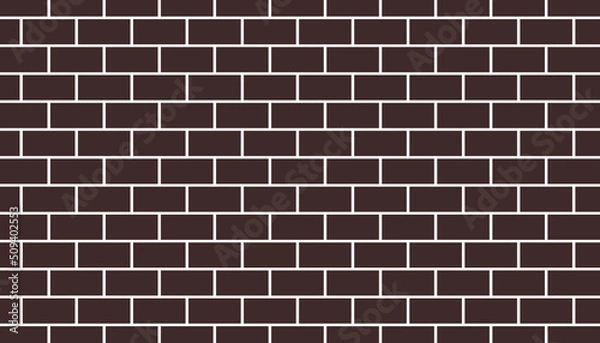 Fototapeta Brown bricks pattern background. Broken brick wall concept. Vector Illustrator.