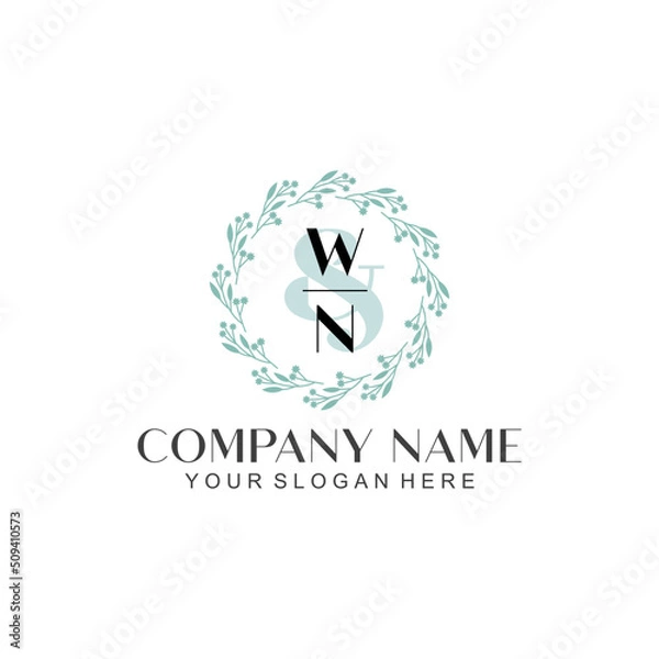 Obraz WN Beauty vector initial logo