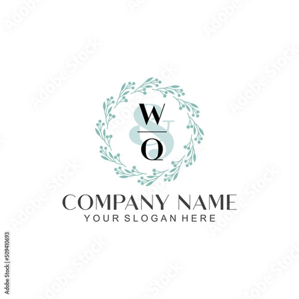 Obraz WQ Beauty vector initial logo