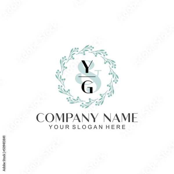 Obraz YG Beauty vector initial logo