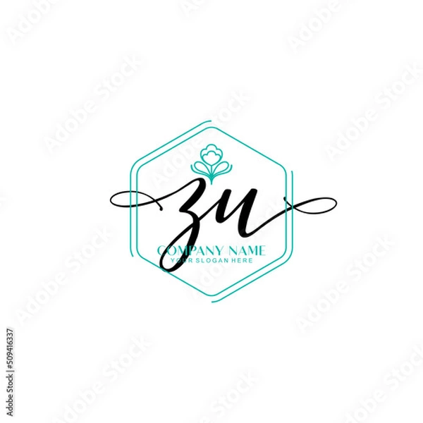 Fototapeta ZU signature logo template vector
