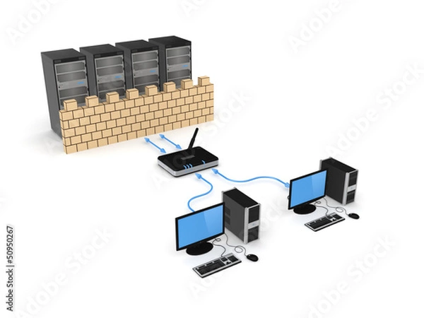 Obraz Firewall concept.