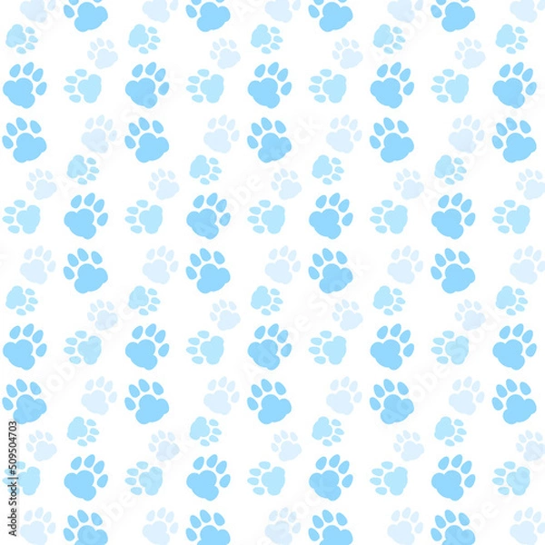 Fototapeta シンプルな動物のあしあとのベクターパターンイラスト