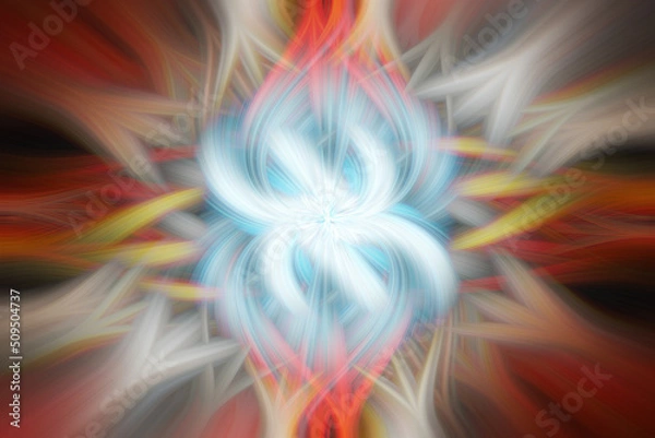 Obraz Twirl effect photo taken of a dam and added twirl effect.Abstract Twisted Light Fibers. Effects Background Overlay Blend. Modern. Illuminated Light Painting.