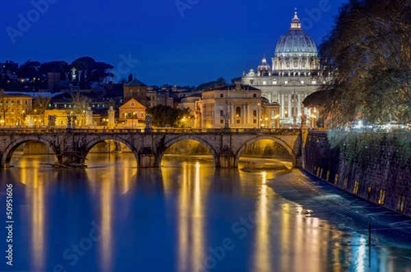 Obraz Rome landscape by night