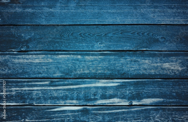 Obraz wooden wall, blue background
