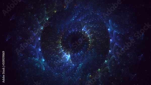 Fototapeta 3D rendering abstract round light background