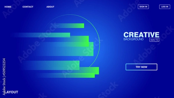 Fototapeta futuristic cyber website landing page template vector eps 10