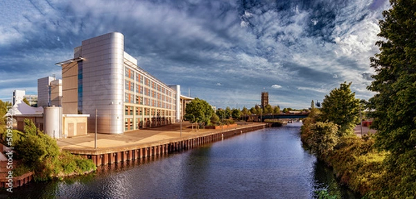 Fototapeta Doncaster, down by the river and Minster
