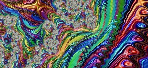 Obraz Colorful and digitally generated background.