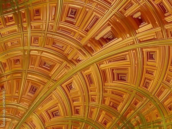 Obraz Golden rectangles pattern. Fractal art