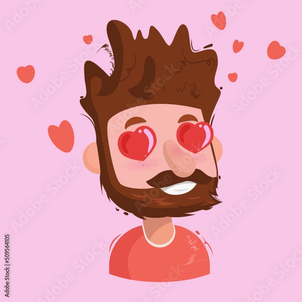 Obraz Beardy man in love