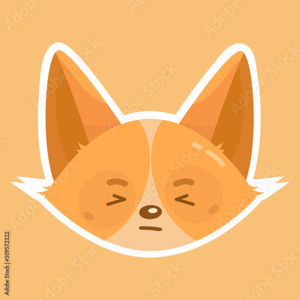 Obraz Animal steaker, corgi with displeased expression