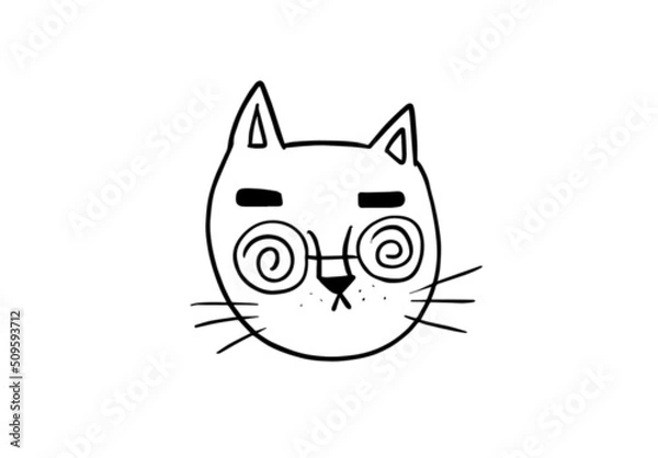 Obraz cat wearing glass