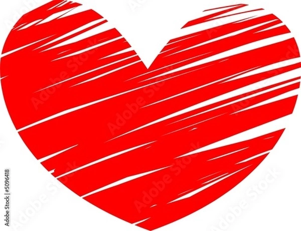 Obraz Painted red heart symbol