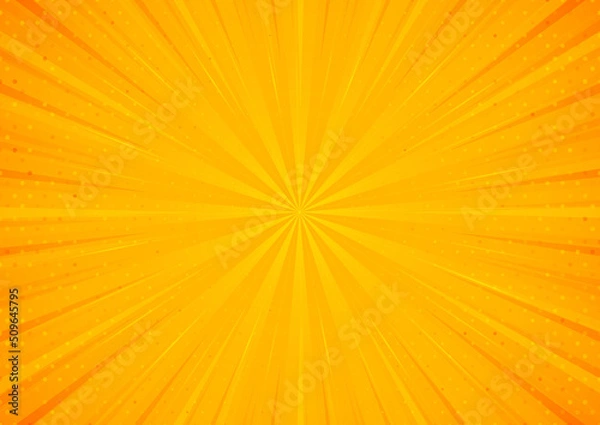Fototapeta Bright orange and yellow rays background