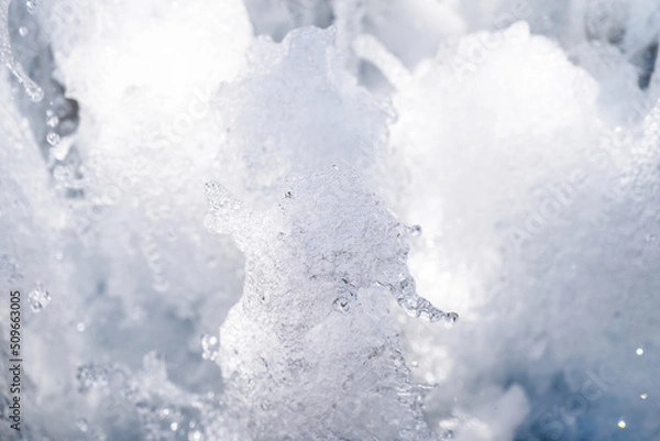 Fototapeta Close up of many small fountains