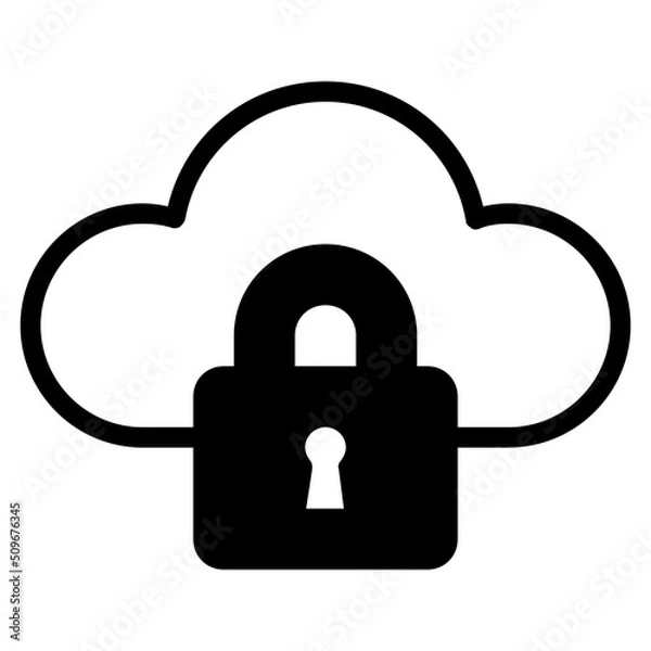 Obraz web cloud glyph icon