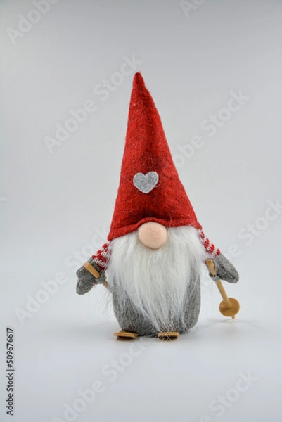 Obraz small Christmas dwarf with a hat