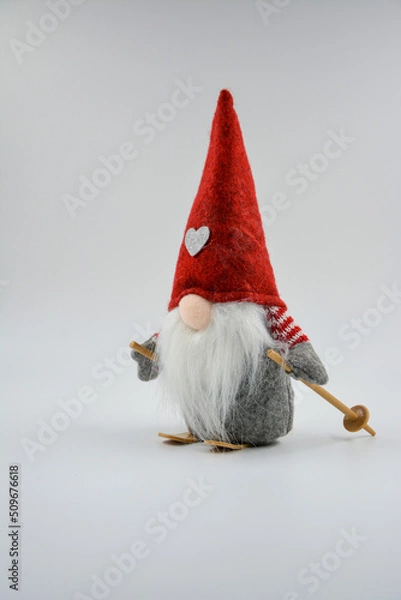 Obraz small Christmas dwarf with a hat
