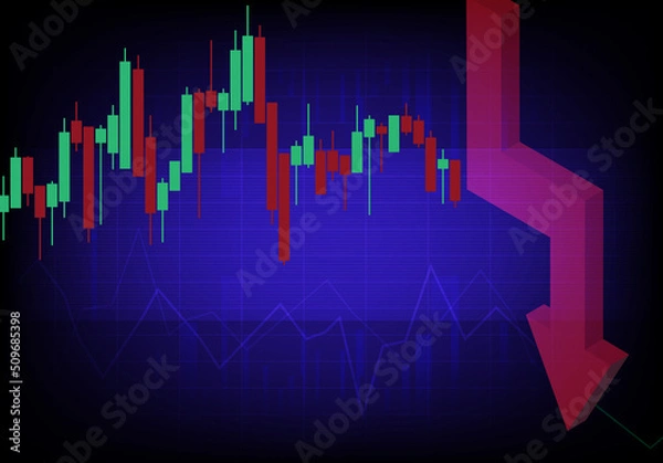 Fototapeta 3d graph bar statistics on hi-tech