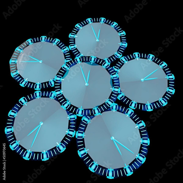Fototapeta Uhrzeit - 3d Render