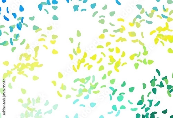 Fototapeta Light Blue, Yellow vector pattern with chaotic shapes.