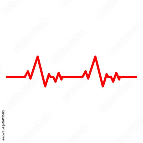 Fototapeta Heart beat icon in isolated on background. symbol for your web site design Heart beat icon logo, app, Heart beat icon Vector illustration.
