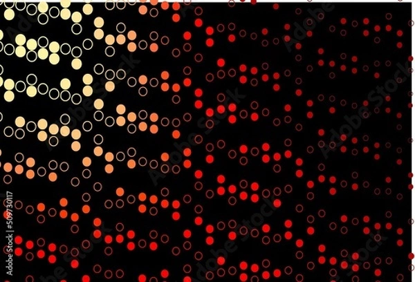 Obraz Dark Red vector background with bubbles.