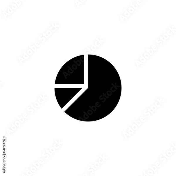 Obraz Pie chart  icon in isolated on background. symbol for your web site design logo, app, Pie chart icon Vector illustration.
