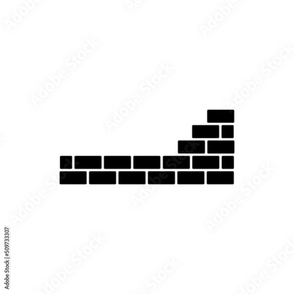 Fototapeta Brick wall icon in isolated on background. symbol for your web site design logo, app, Brick wall icon Vector illustration.
