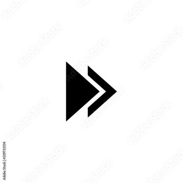Obraz Fast Forward icon in isolated on background. symbol for your web site design logo, app, Fast Forward icon Vector illustration.