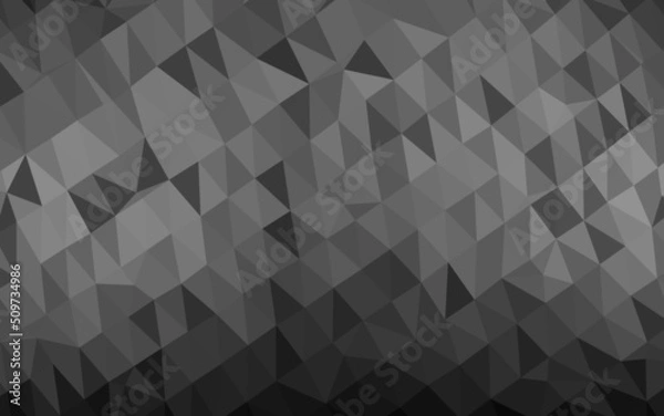 Fototapeta Dark Silver, Gray vector triangle mosaic cover.