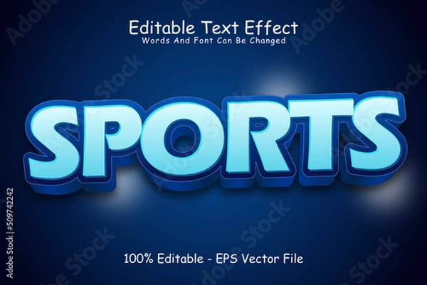 Fototapeta Sports Editable Text Effect 3 Dimension Emboss Modern Style