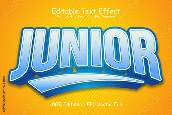 Obraz Junior Editable Text Effect 3 Dimension Emboss Modern Style