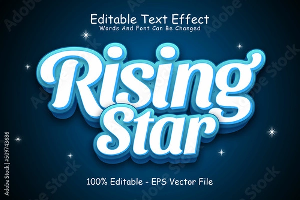 Obraz Rising Star Editable Text Effect 3 Dimension Emboss Modern Style