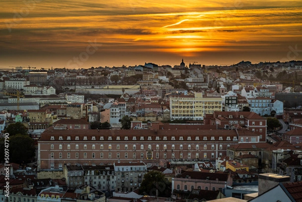 Obraz sunset over the city