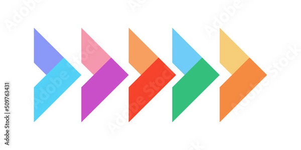 Obraz Arrows logo, set right arrow