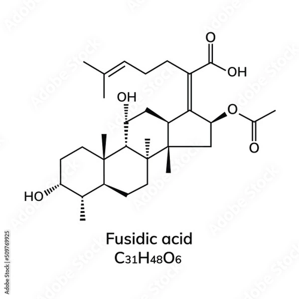 Fototapeta Structural chemical formula on white background