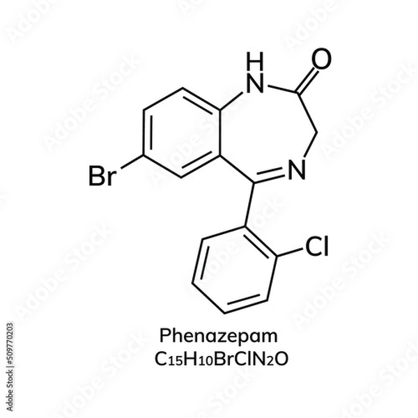 Fototapeta Structural chemical formula on white background