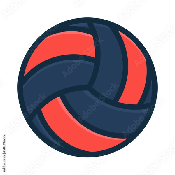 Obraz Vector colored volleyball ball icon