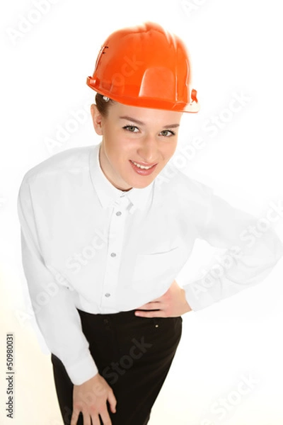 Obraz Young smiling woman architect