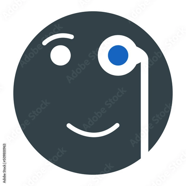 Fototapeta Observing Emoji Icon Design