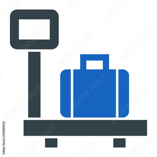 Obraz Luggage Scale Icon Design