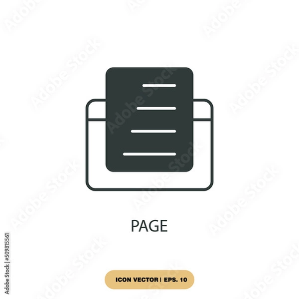 Fototapeta page icons  symbol vector elements for infographic web